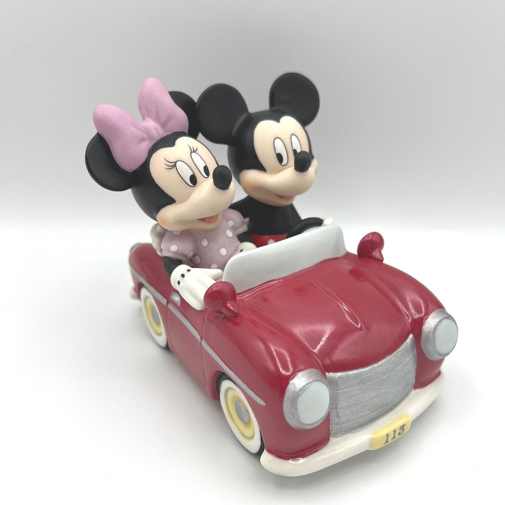 Disney Showcase Precious Moments Mickey Minnie Mouse Car Date Figurine 211702